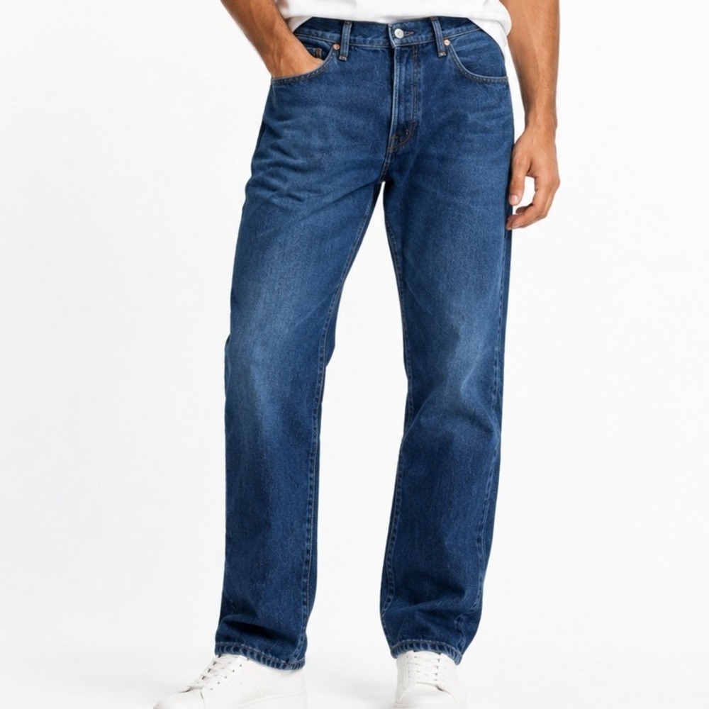 Levis 501 Original Fit Mens Dark Wash Straight Leg Button Fly Jeans W38 L34